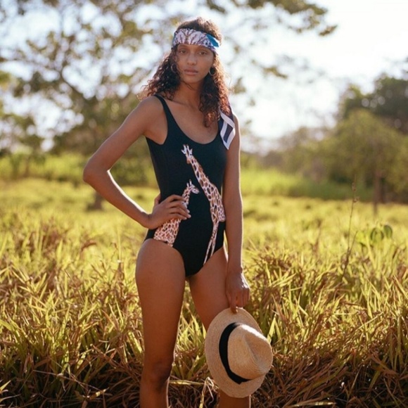 HP👙NEW $195 ONIA Giraffe Print Class High Cut Leg - Picture 3 of 7